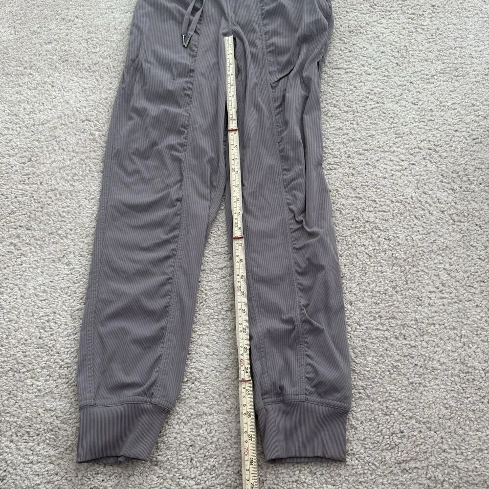 Lululemon Activewear Dance Studio Jogger Pants Gray Drawstring Stretch Pockets 4